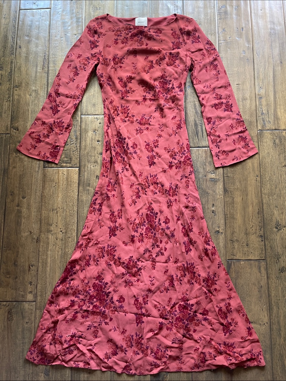Reformation Esra Clarette Long Sleeve Floral Red Maxi Dress Size Medium - Picture 4 of 8